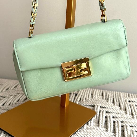 Fendi Leather Mini Be Baguette Bag - Picture 1 of 12
